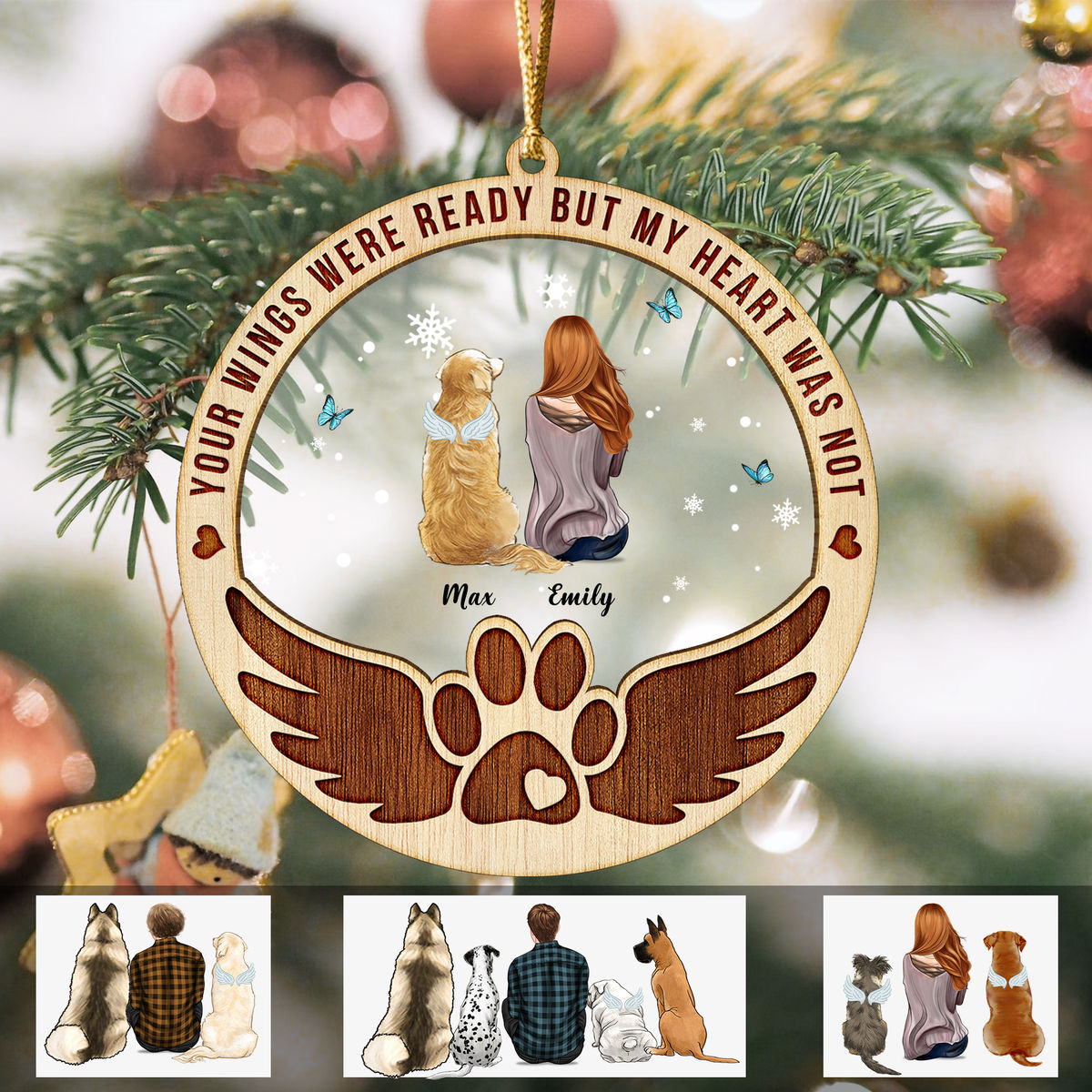 bonhd10luckyinc - Dog Ornament - Your wings were ready but my heart was not