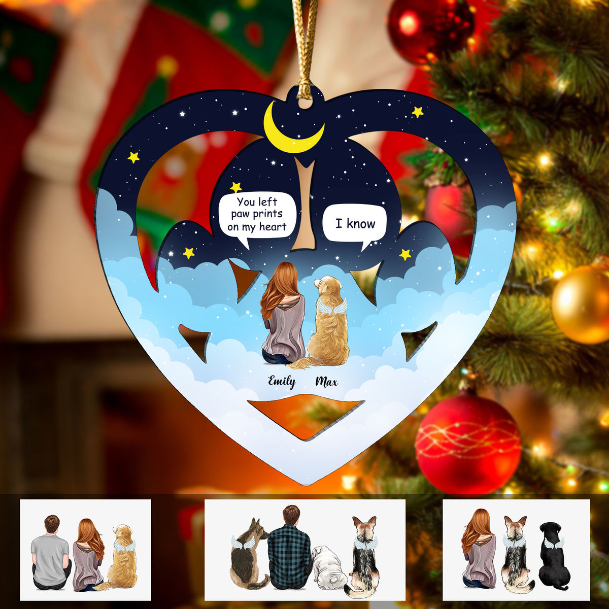 Kiendt_10Lucky - Dog Heart Ornament - Dog Dialogue