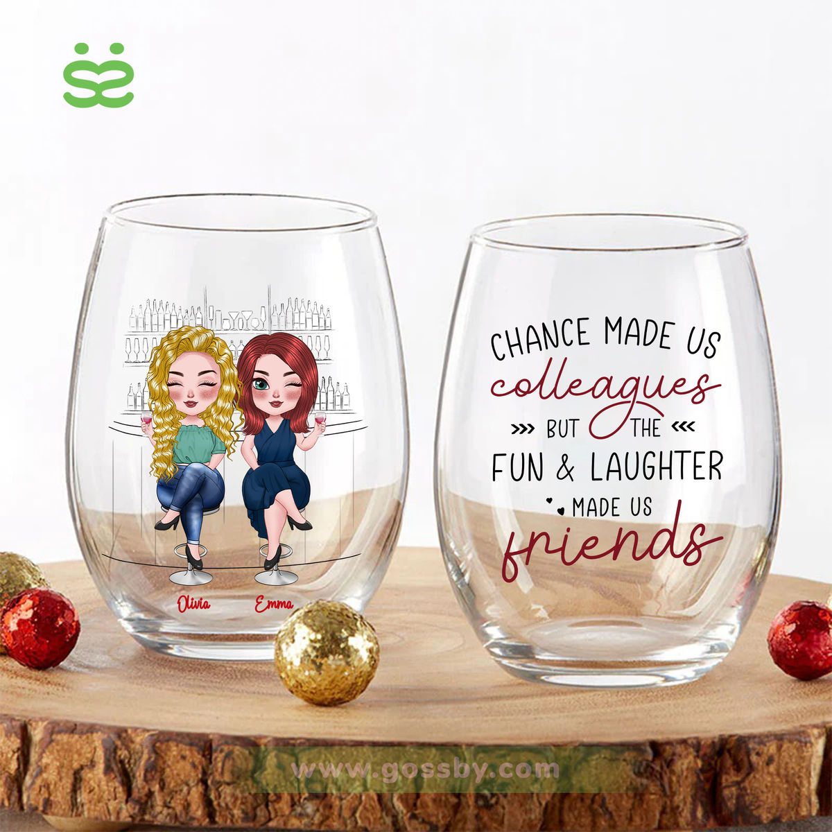 Wine Glass - Chance made us colleagues but the fun and laughter made us friends it V2_1