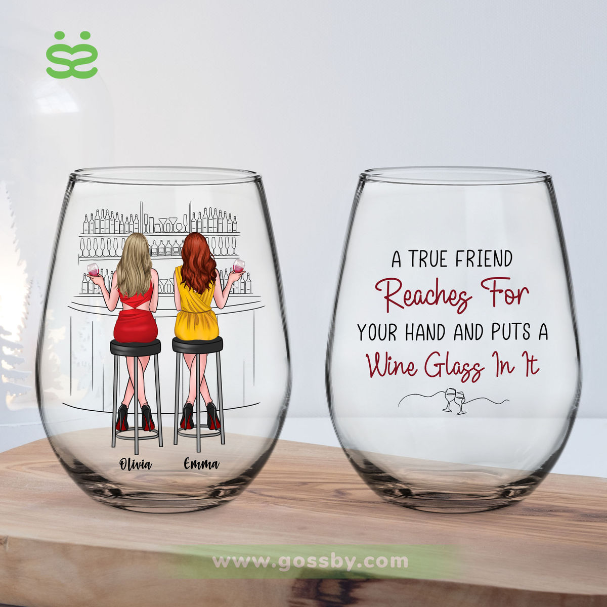 Wine Glass - A true friend reaches for your hand and puts a wine glass in it - V1_1