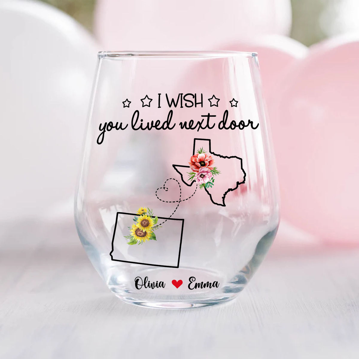 Wine Glass -  I wish you lived next door V5_1