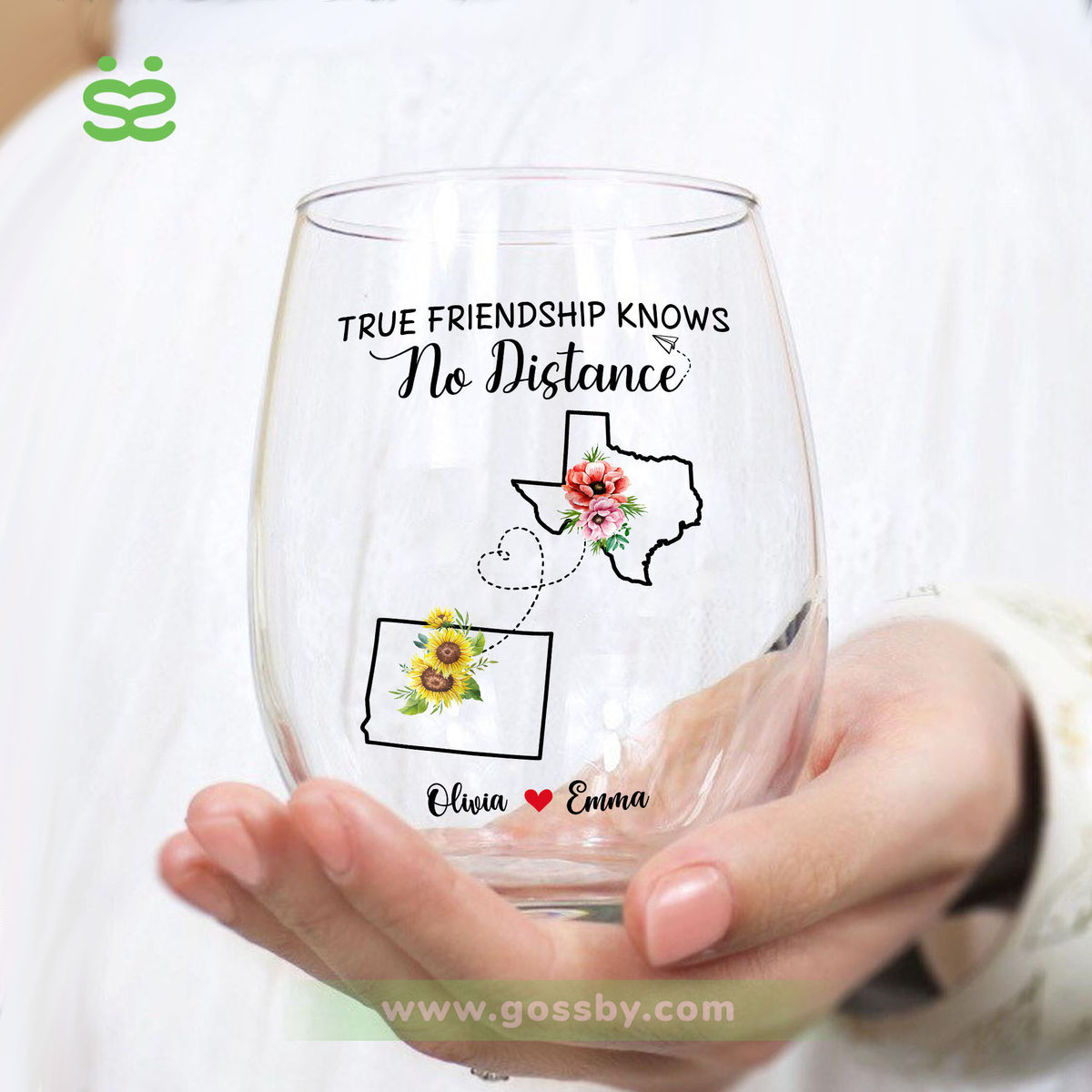 Wine Glass - True friendship know no distance V5_2