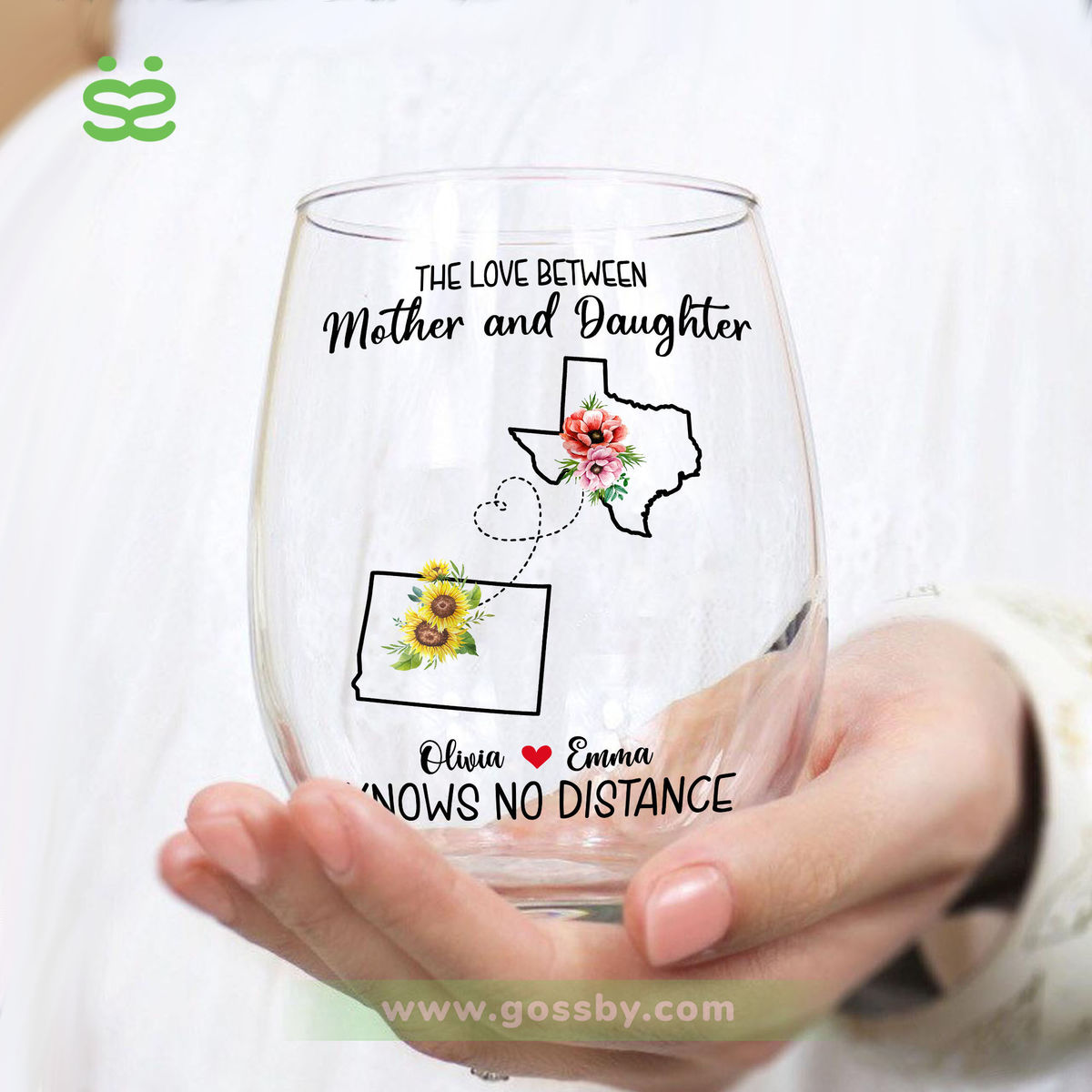 Wine Glass - The love between mother and daughter knows no distance V5_2