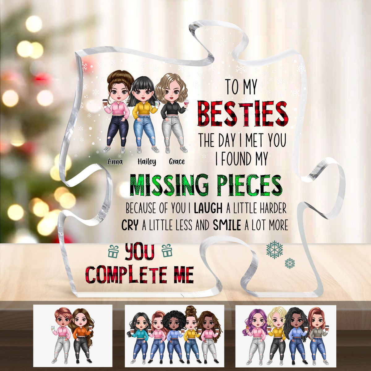 Acrylic Puzzle Plaque - You complete me