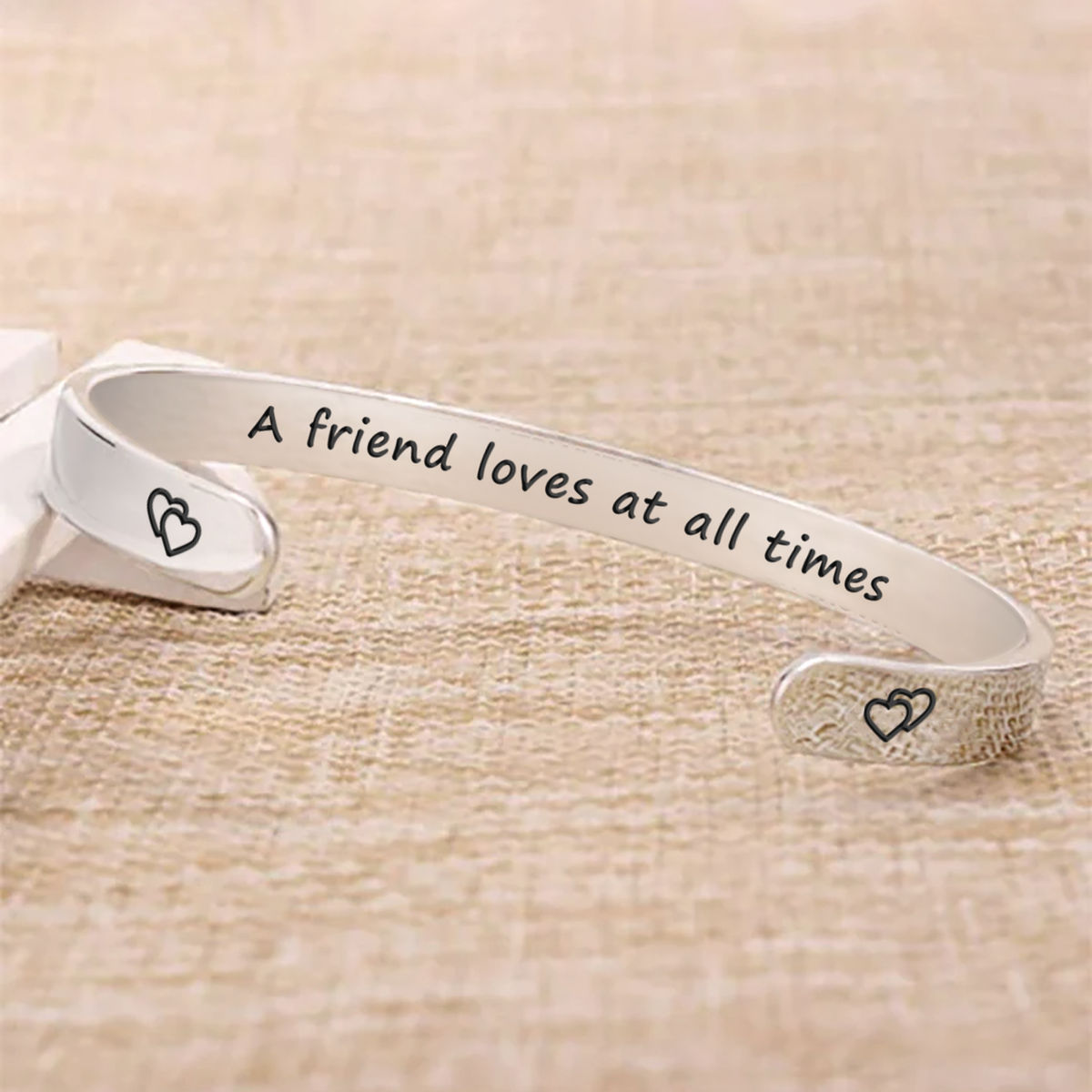 Best friends - Gift for Best Friend Sister - A friend loves at all times - Bracelet for Woman - Custom quote bracelet_1