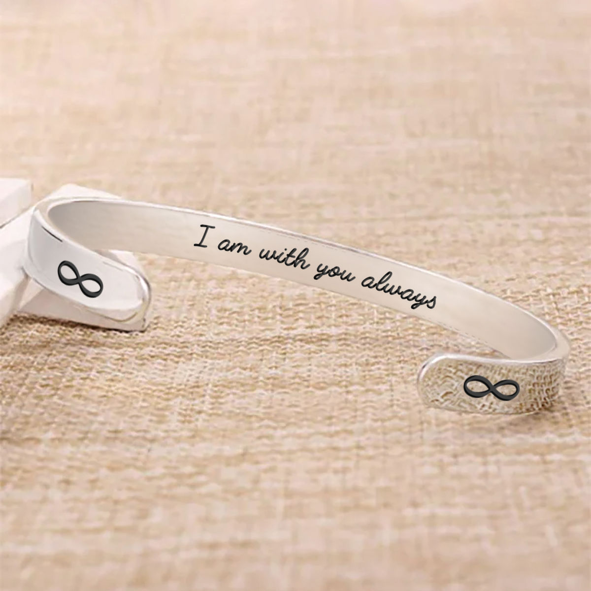 Couple - Couple Bracelet - I am with you always - Gift for Him Gift for Her Give for Lovers - Custom quote bracelet_1