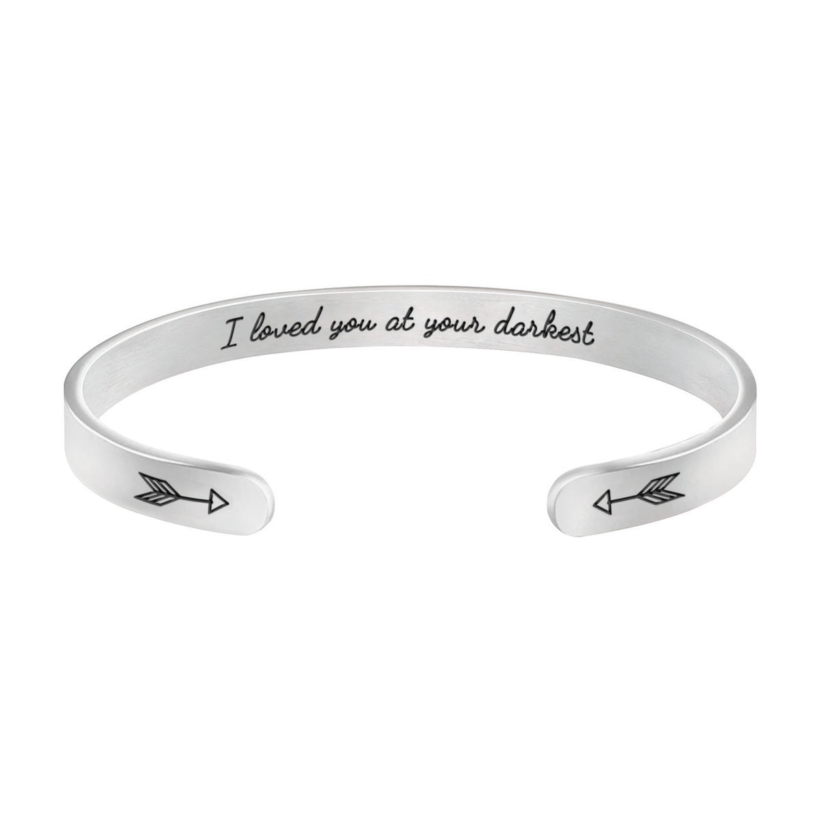 Couple - Couple Bracelet - I loved you at your darkest - Gift for Him Gift for Her Give for Lovers - Custom quote bracelet_3