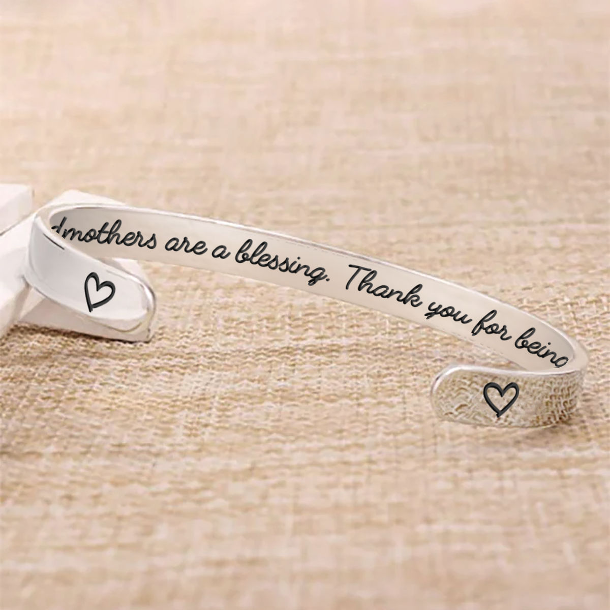 Couple - Gift for Lover Her - Godmothers are a blessing Thank you for being mine - Bracelet for Woman Bracelet for Her - Custom quote bracelet_1