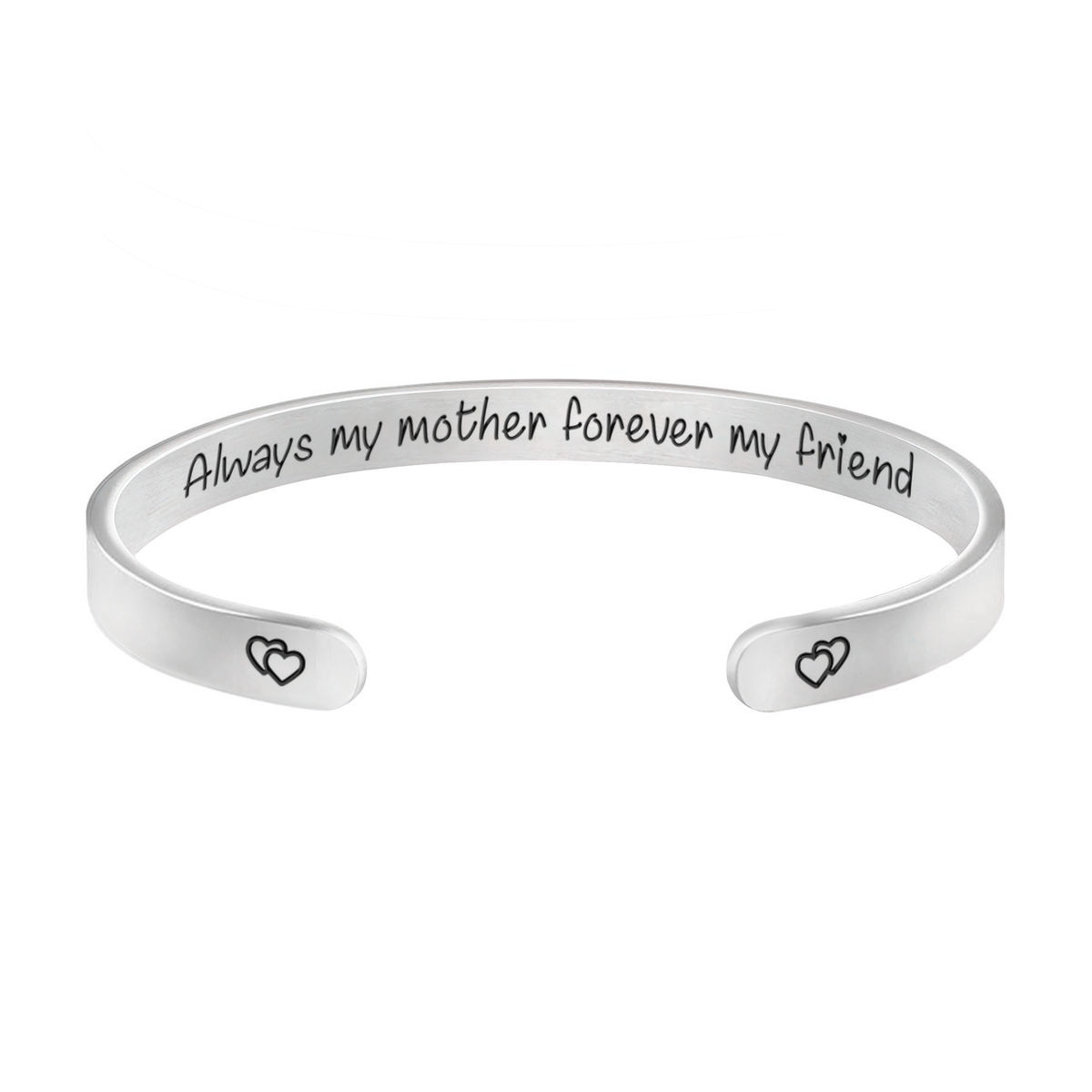 Loving Mother - Always my mother forever my friend - Gift for Mom - Bracelet for woman - Custom quote bracelet_3