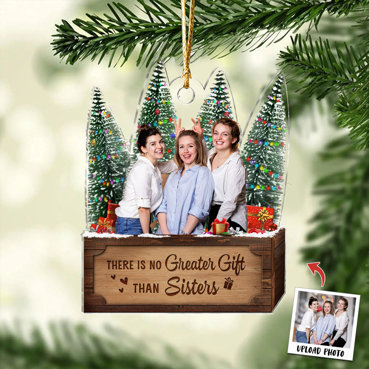 Photo Ornament - Best Friends Gifts - There is no Greater Gift than Friendship - Christmas Gifts - Custom Ornament from Photo_1