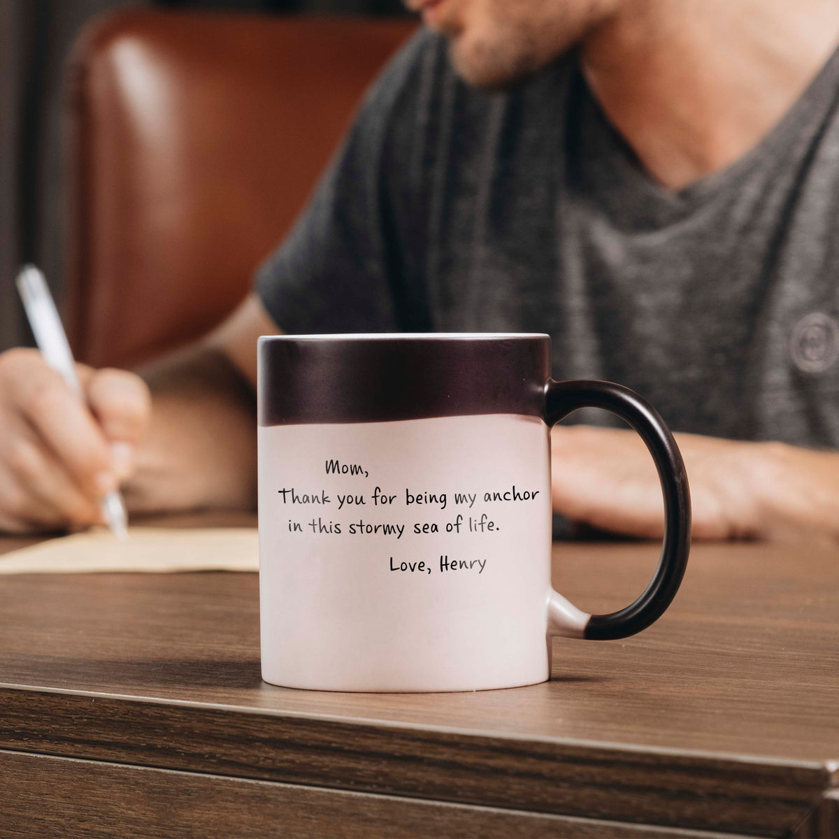 Family - Secret Love Letter - Thanks for being my anchor - Magic Mug