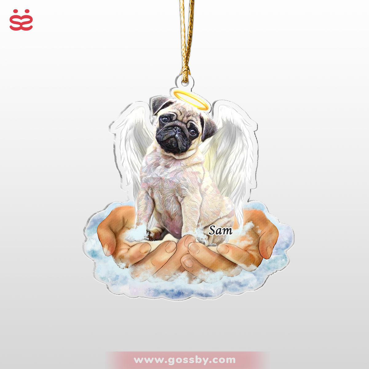 Photo Ornament - Dog Lover Cat Lover Pet Lover Gifts - In The Hands Of God - Custom Acrylic Ornament From Photo_2