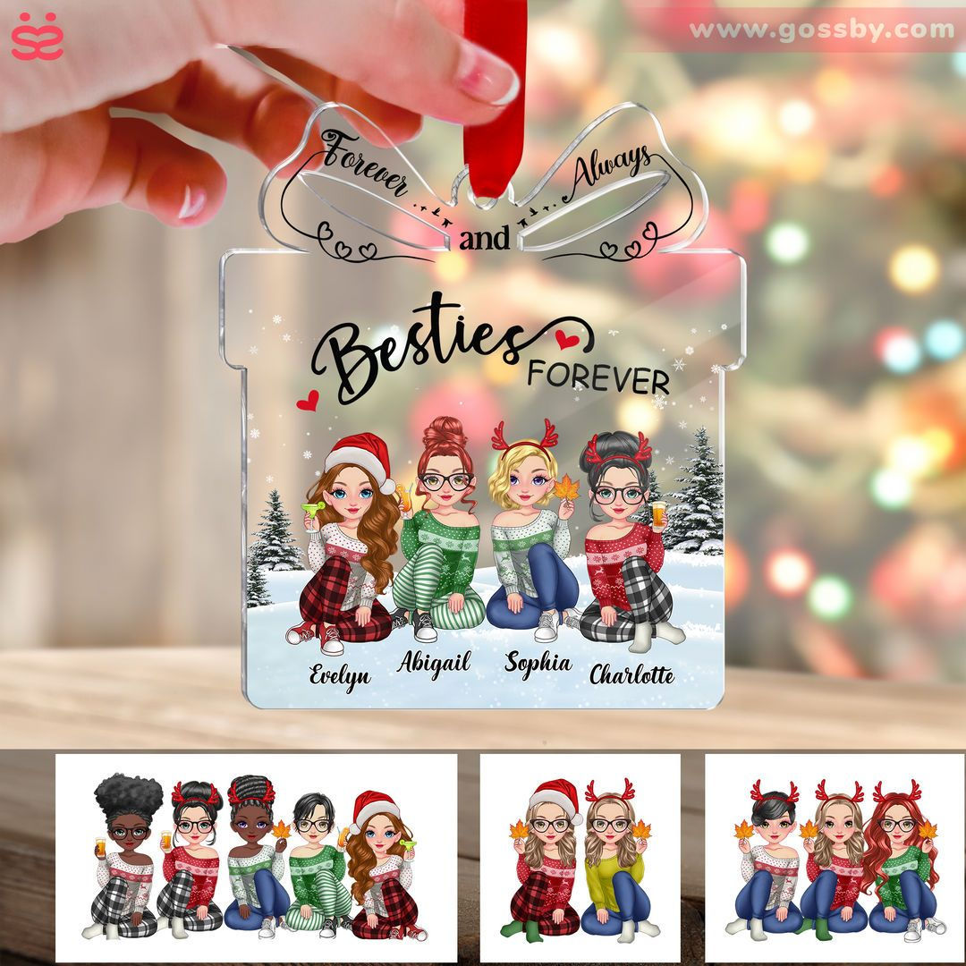 Transparent Ornament - Best Friends Gifts - Our Friendship is a True Blessing to me ( Custom Acrylic Ornament)_1