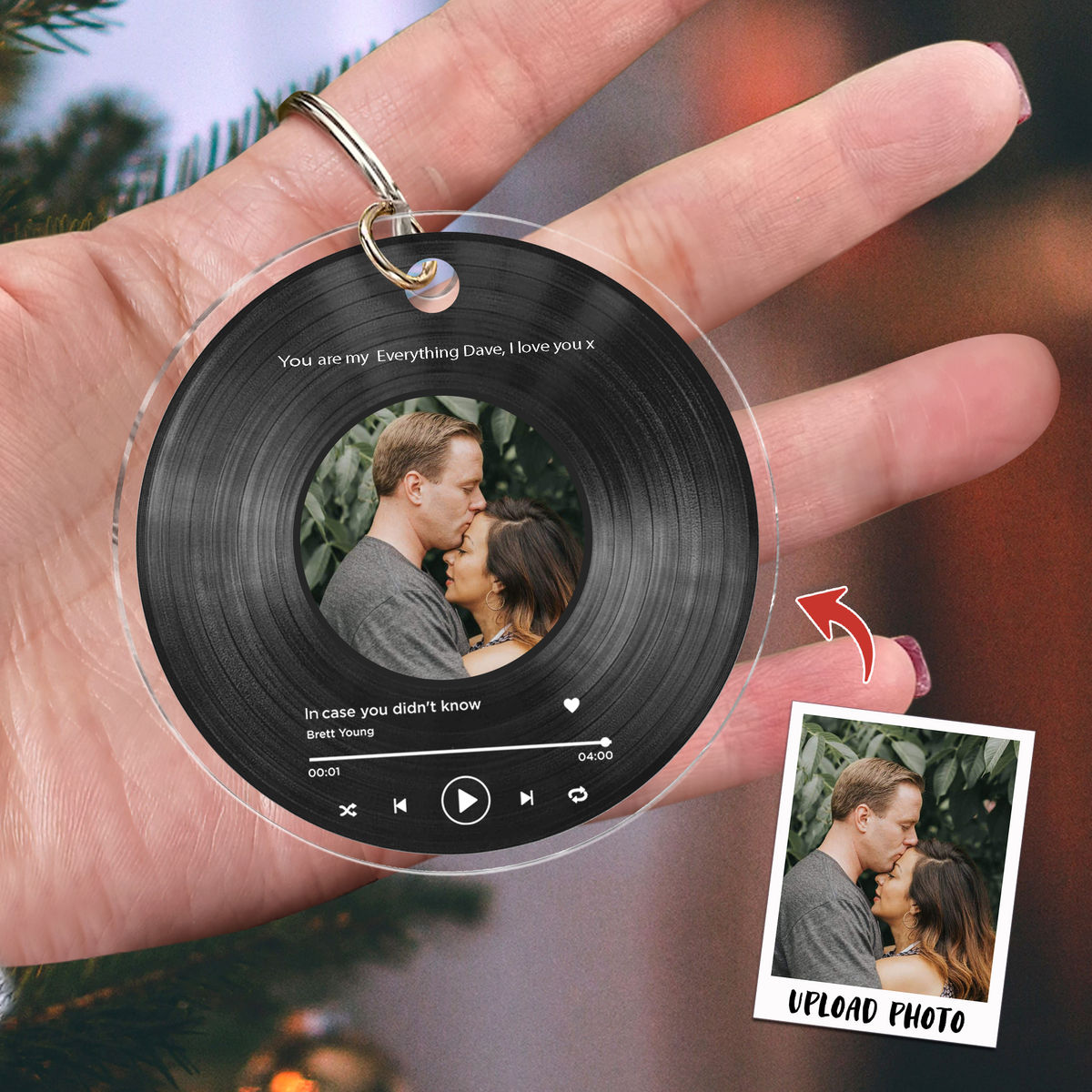 Photo Keychain - Christmas Gifts For Couple - Record - Customized Your Photo Keychain - Couple Photo Gifts, Anniversary Gifts