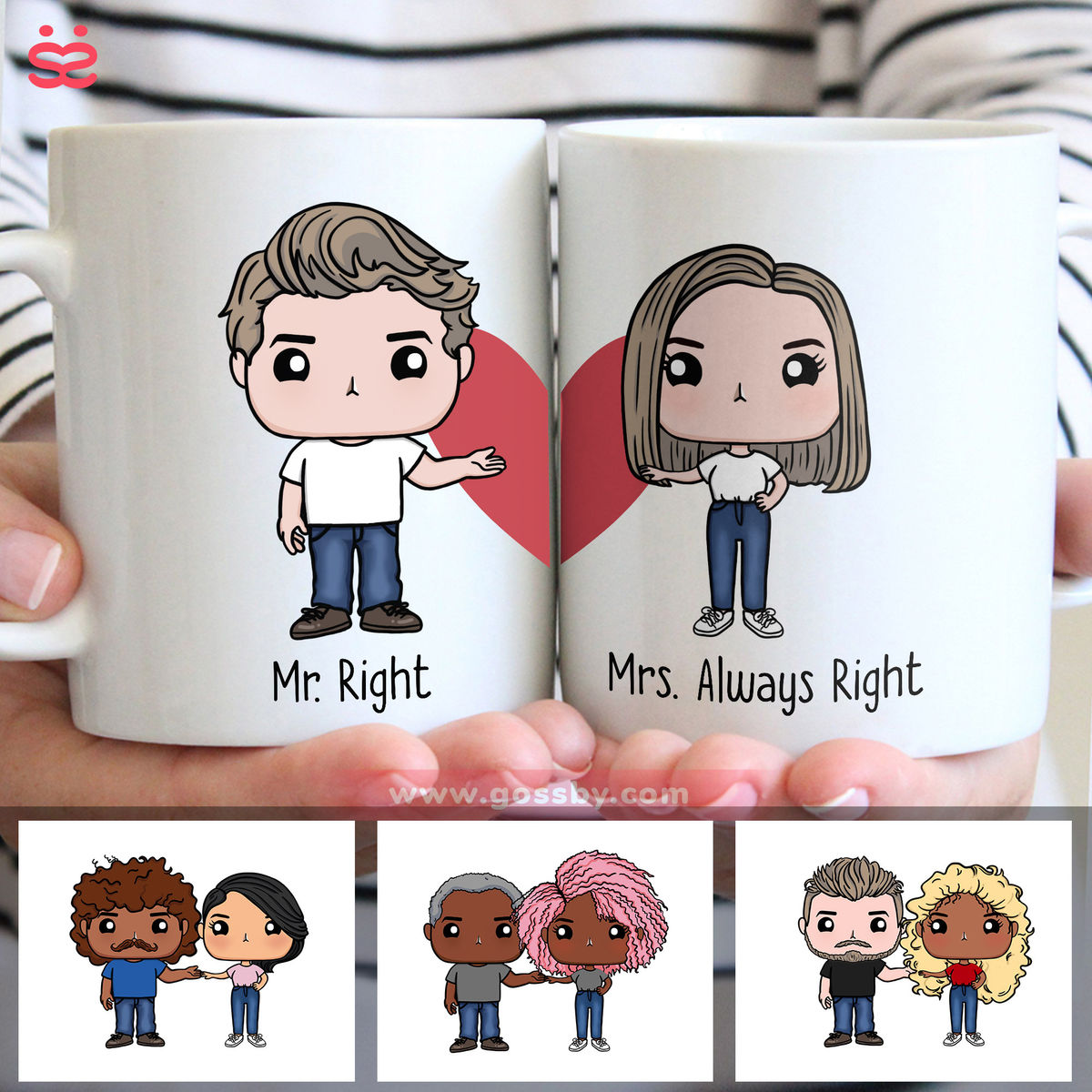 Mr and Mrs Matching Mug Set