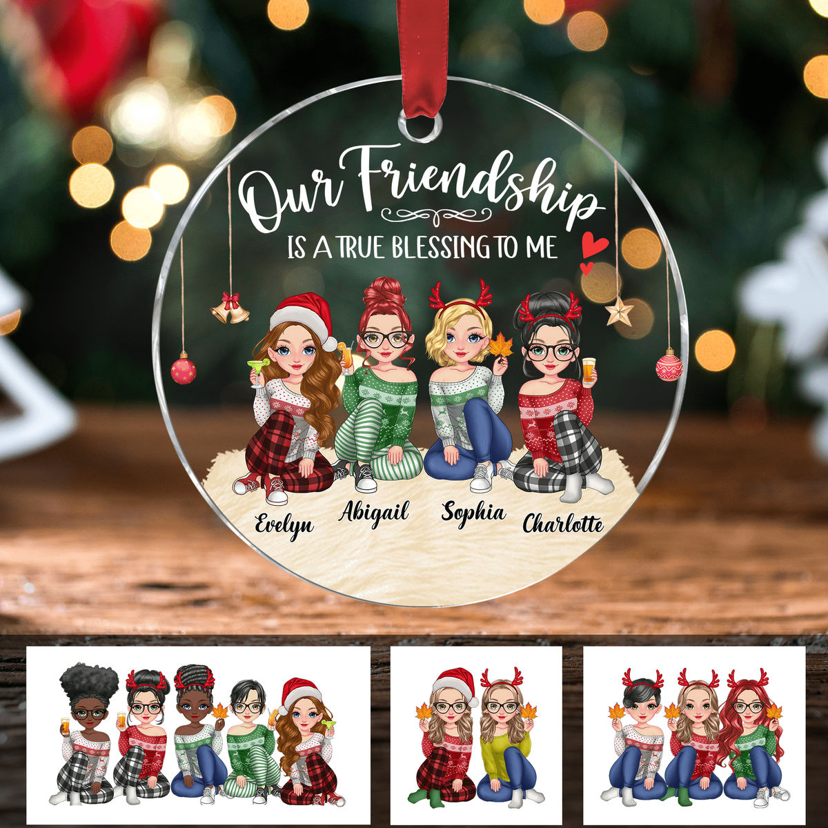 Transparent Ornament - Best Friends Gifts - Our Friendship is a