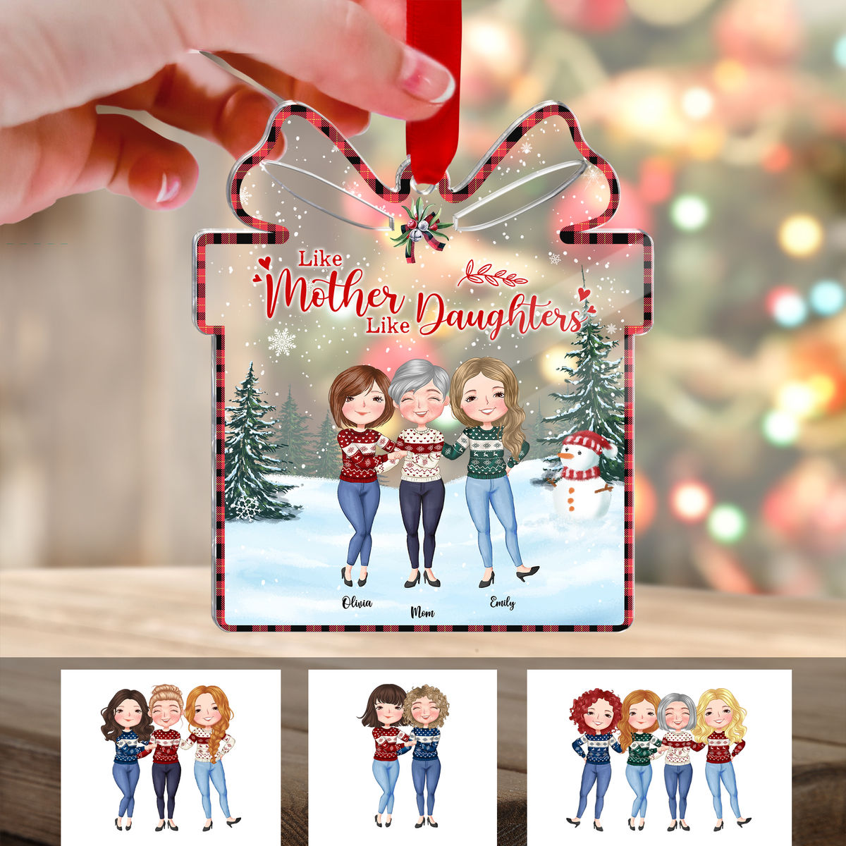 Like Mother Like Daughters (Custom Gift - Shaped Acrylic Ornament)