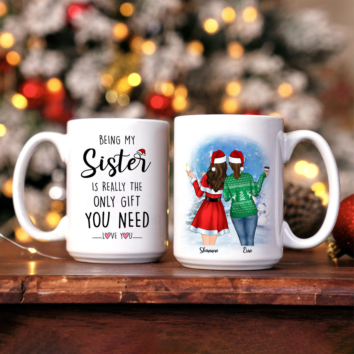 Sisters - Christmas Home Box  - Being My Sister Is Really The Only Gift You Need Love You- Personalized Gift Set (Limited Edition 2024)_1