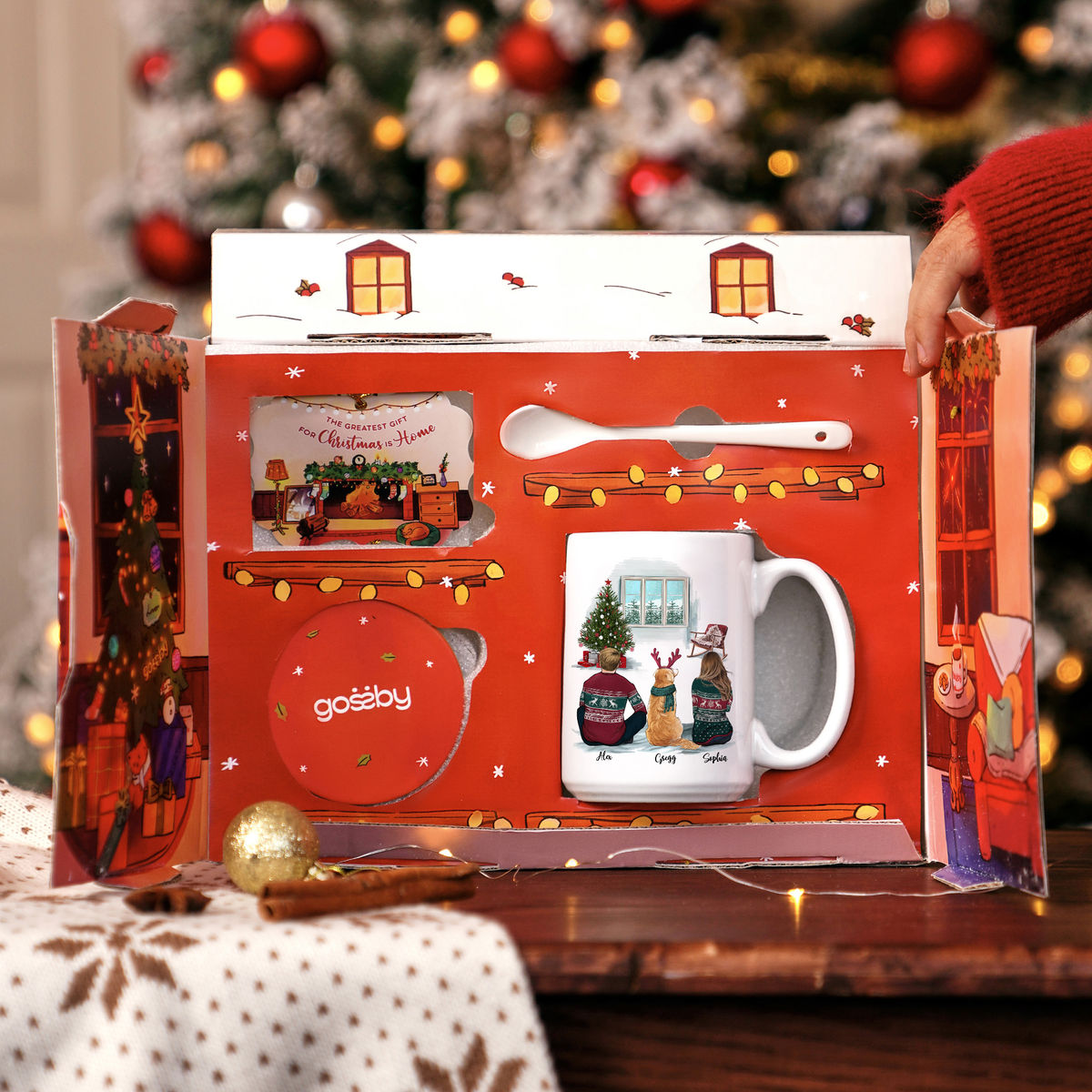 Couple and Dog - Christmas Home Box - Best Friends - Personalized Gift Set (Limited Edition 2024)