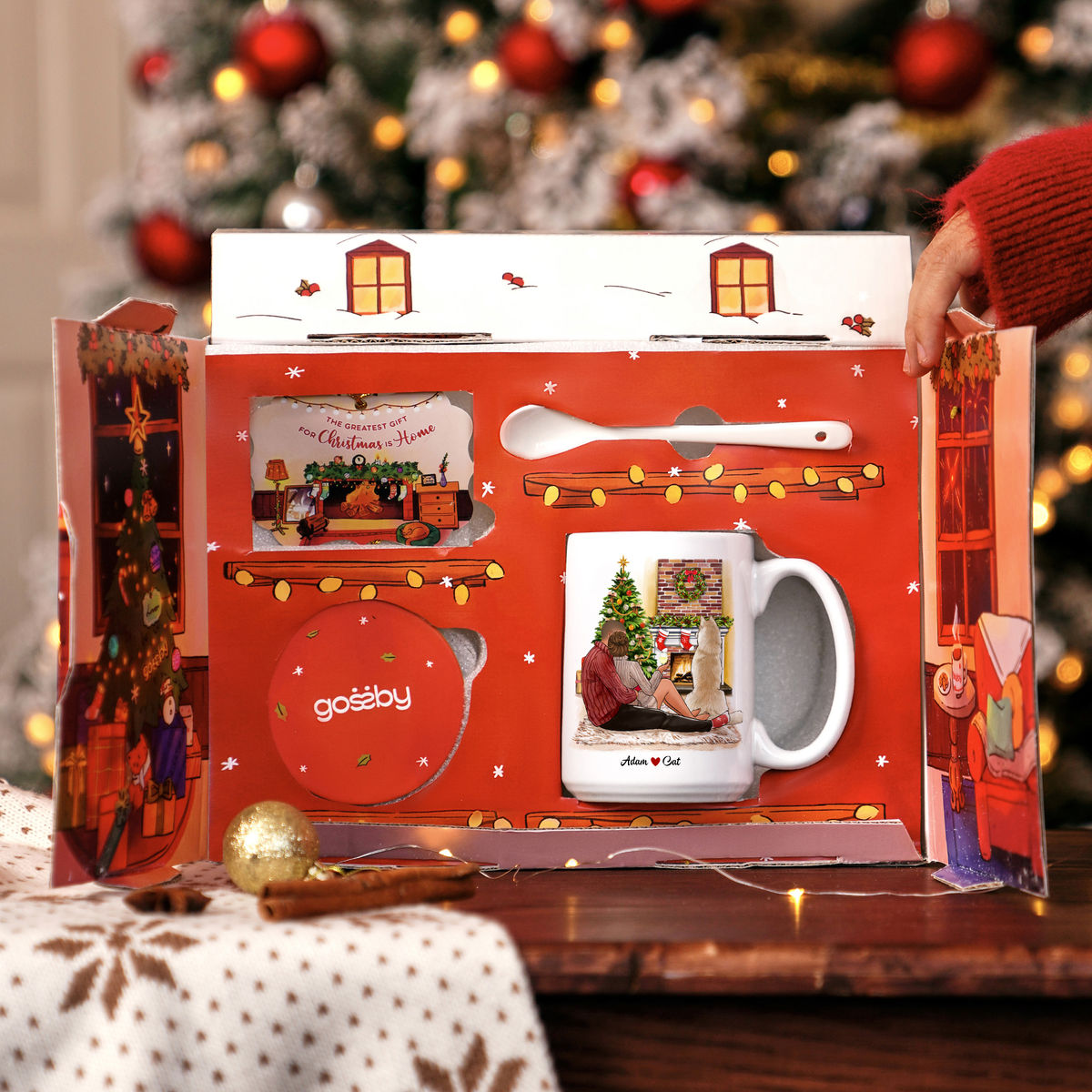 Couple and Dog - Christmas Home Box - All I want for Christmas is you - Personalized Gift Set (Limited Edition 2022)_1