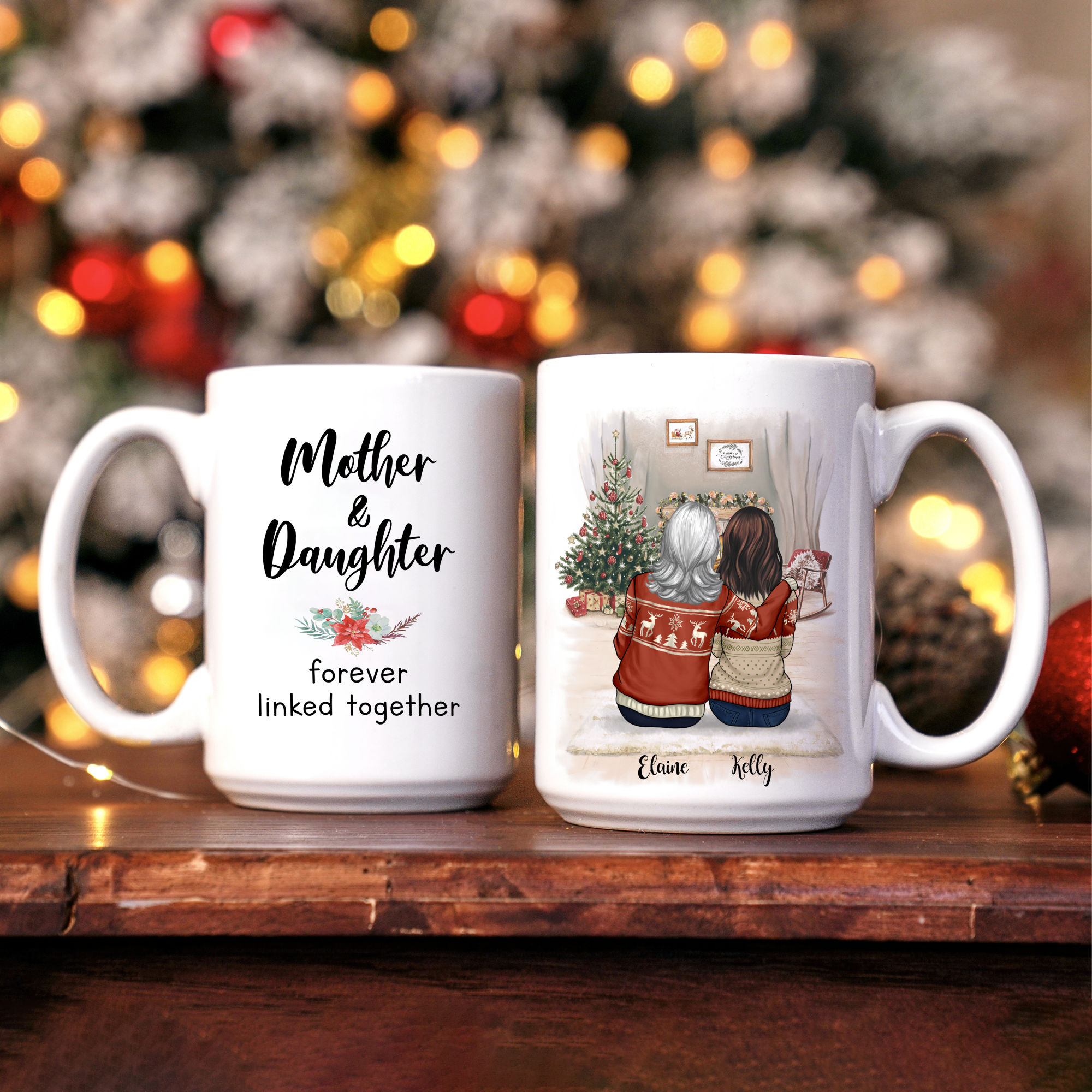 Mother & Daughter - Christmas Home Box - The Love Between A Mother And Daughter Is Forever - Personalized Gift Set (Limited Edition 2022)_1