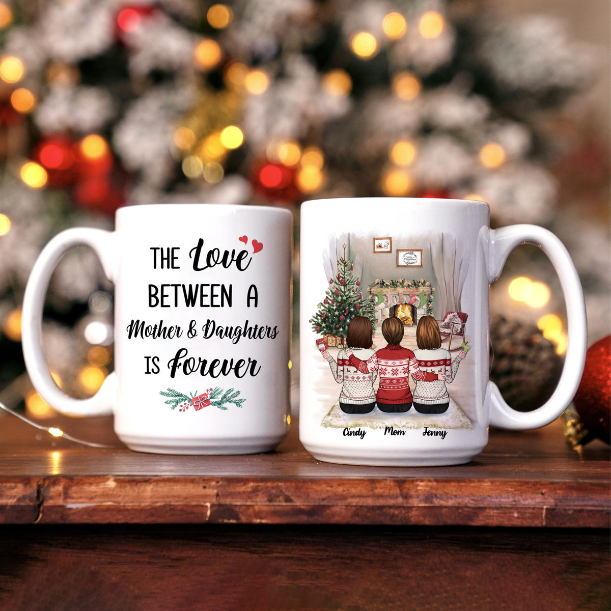 Mother & Daughter - Christmas Home Box - Mother And Daughters Forever Linked Together v2 - Personalized Gift Set (Limited Edition 2024)_1