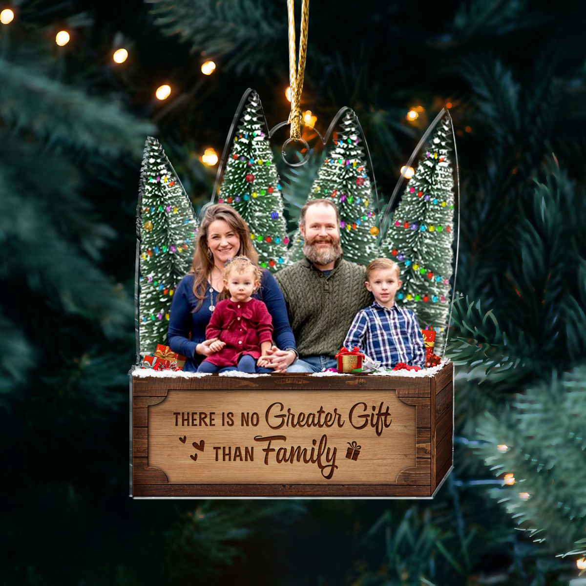 Photo Ornament - There is no Greater Gift than Family - Custom Ornament from Photo, Christmas Gifts for Family_2