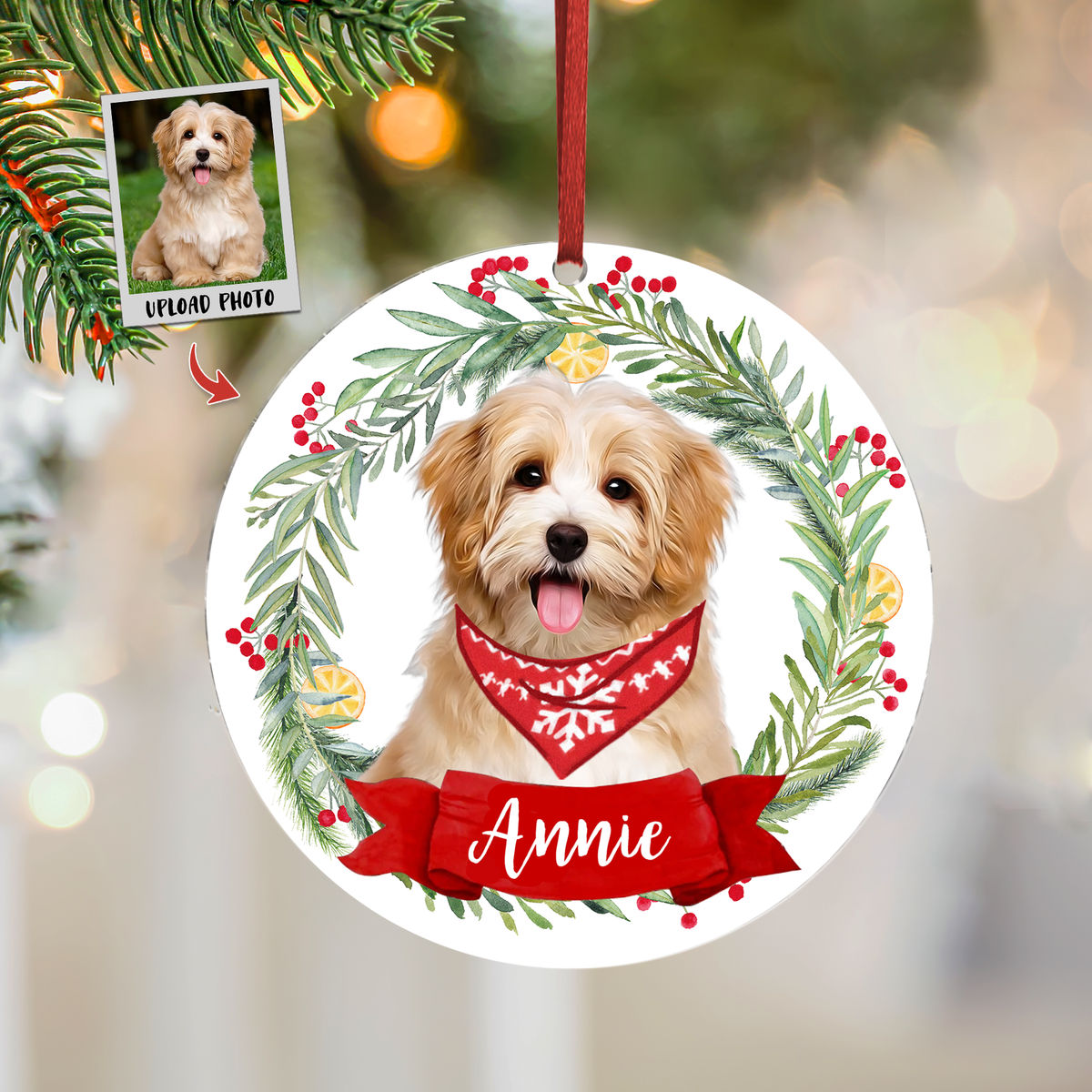 Photo Ornament - Dog Cat Pet Lover Gifts - Custom Ornament from Photo - Christmas Gifts, Custom Photo Gifts_3