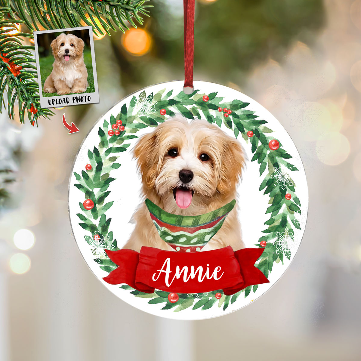 Photo Ornament - Dog Cat Pet Lover Gifts - Custom Ornament from Photo - Christmas Gifts, Custom Photo Gifts_4