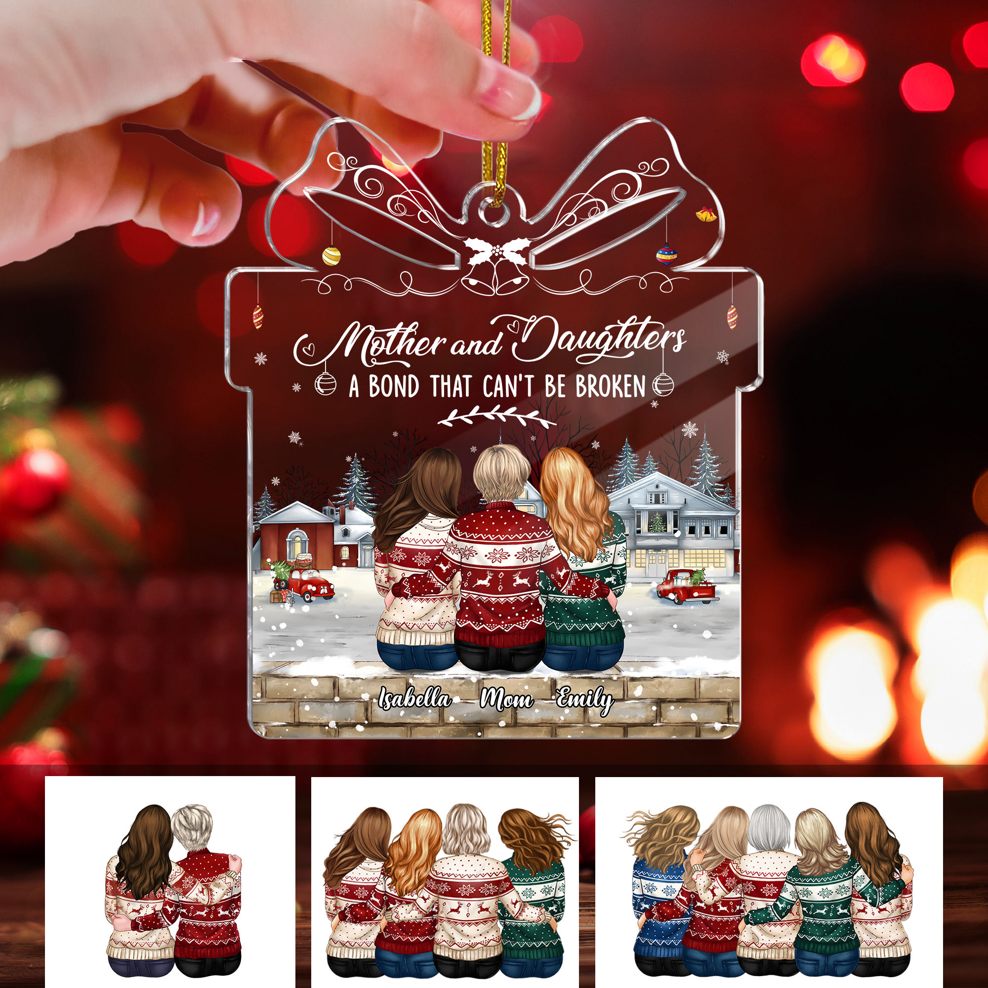 Xmas Ornament - Mother and daughters a bond that cant be broken (Custom ...