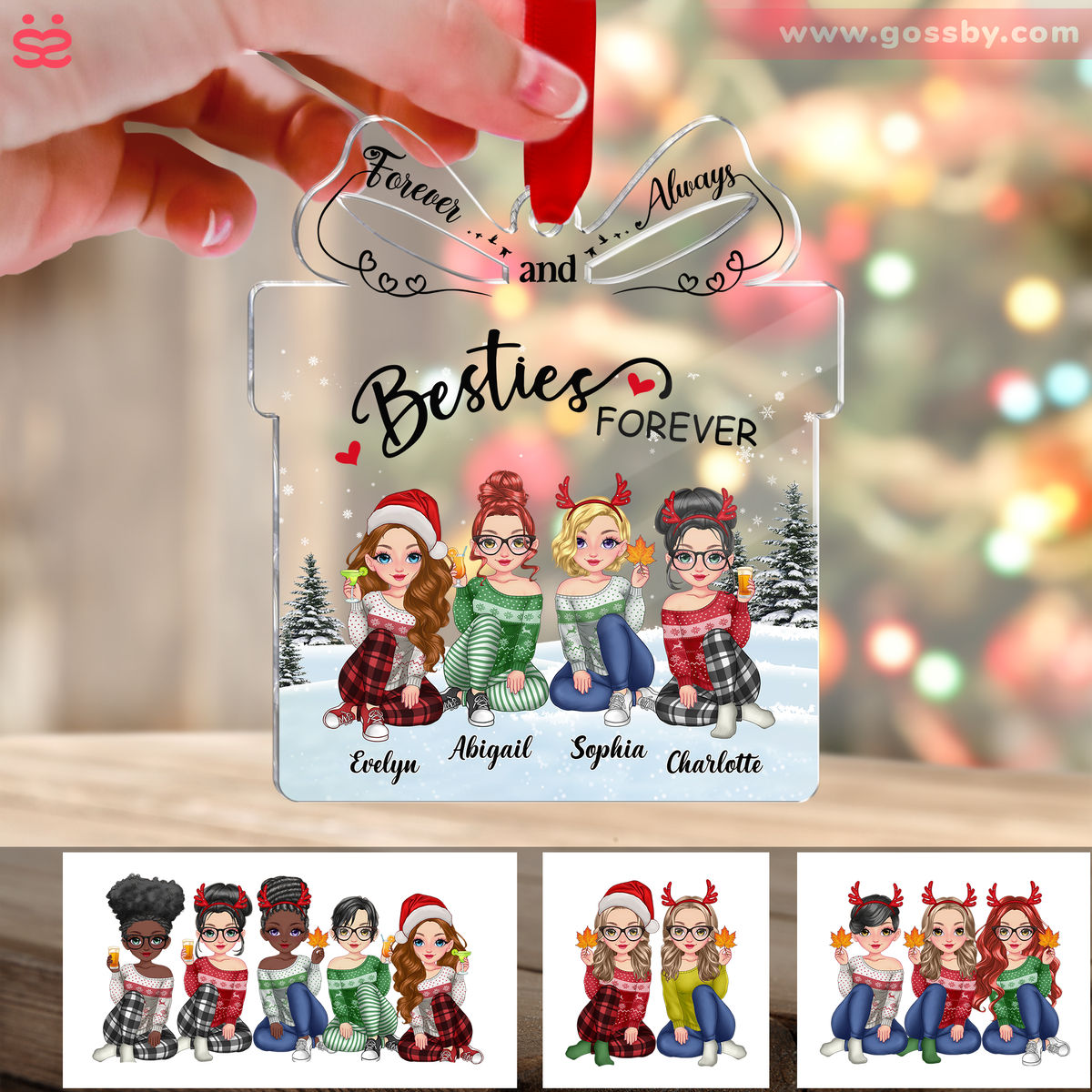 Christmas Ornament - Christmas Gifts - Best Friends Gifts - Our Friendship is a True Blessing to me ( Custom Acrylic Ornament)_1