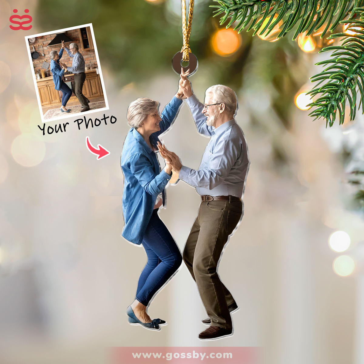 Customized Your Photo Ornaments - Wedding Gift - Gift for Couple - Couple Photo Gifts, Christmas Gifts for Couple