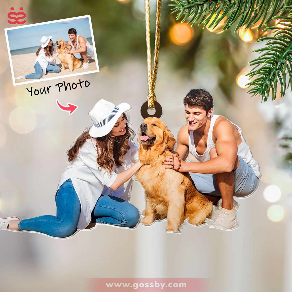 Customized Your Photo Ornaments - Wedding Gift - Gift for Couple - Couple Photo Gifts, Christmas Gifts for Couple