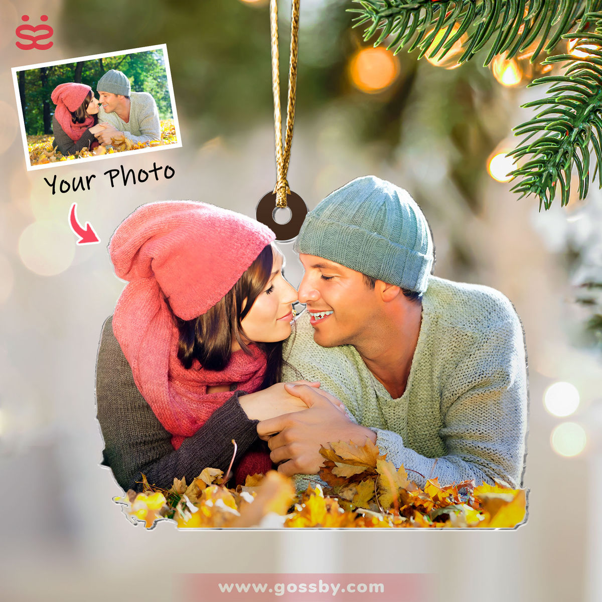 Customized Your Photo Ornaments - Wedding Gift - Gift for Couple - Couple Photo Gifts, Christmas Gifts for Couple