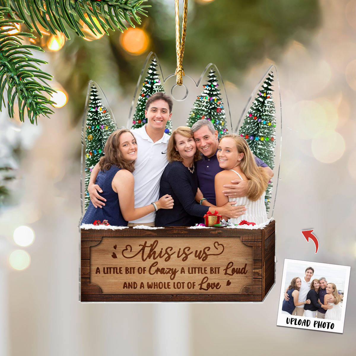 Photo Ornament - Xmas 2024 - Family Where Life Begins and Love Never Ends - Custom Ornament from Photo, Christmas Gifts for Family_1