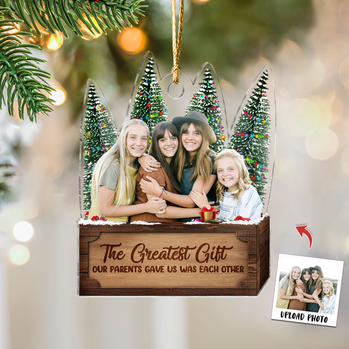 Photo Ornament - Xmas 2024 - Family Where Life Begins and Love Never Ends - Custom Ornament from Photo, Christmas Gifts for Family_3