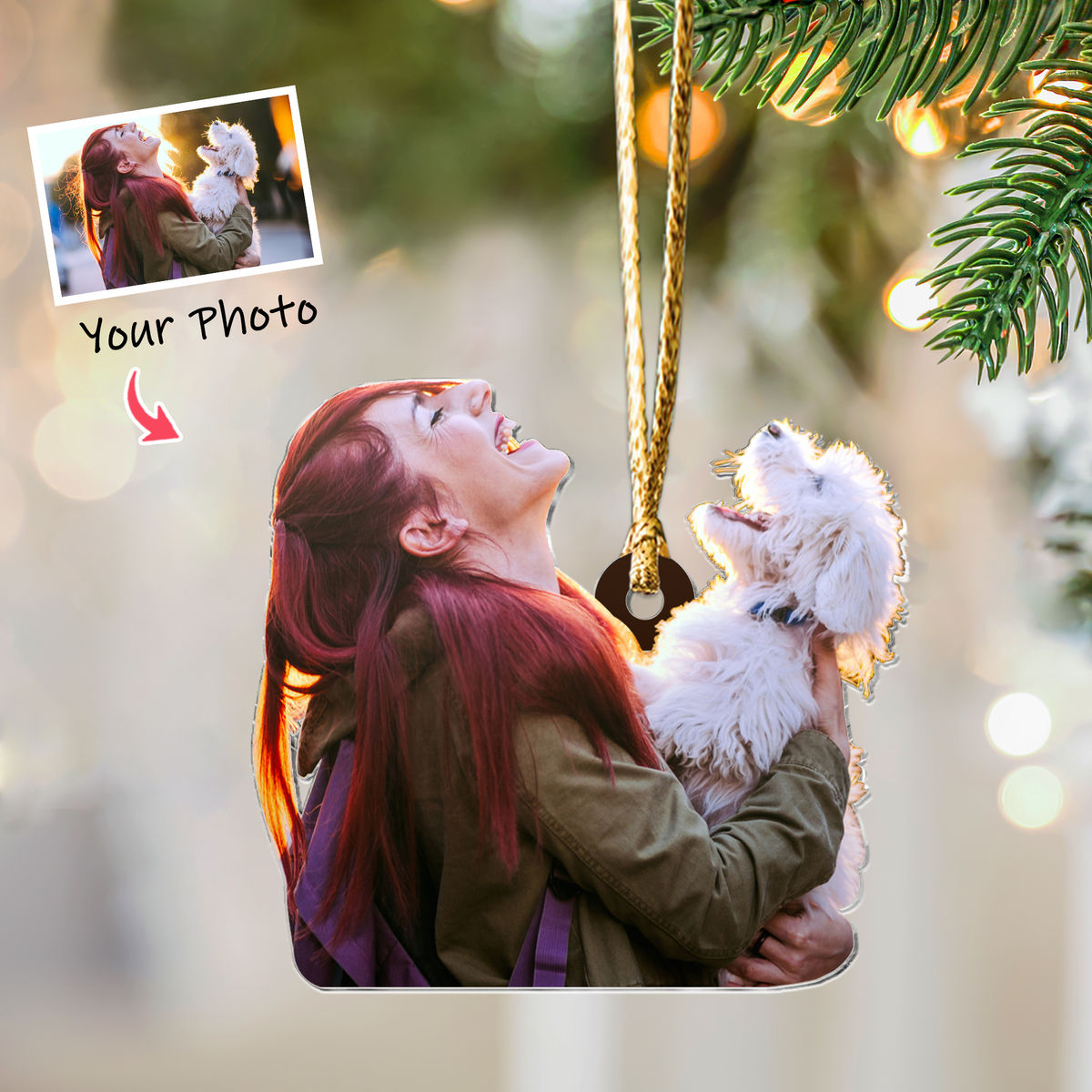 Photo Background Removal - Custom Ornament from Photo - Pet Ornament from Photo - Christmas Gifts, Custom Photo Gifts