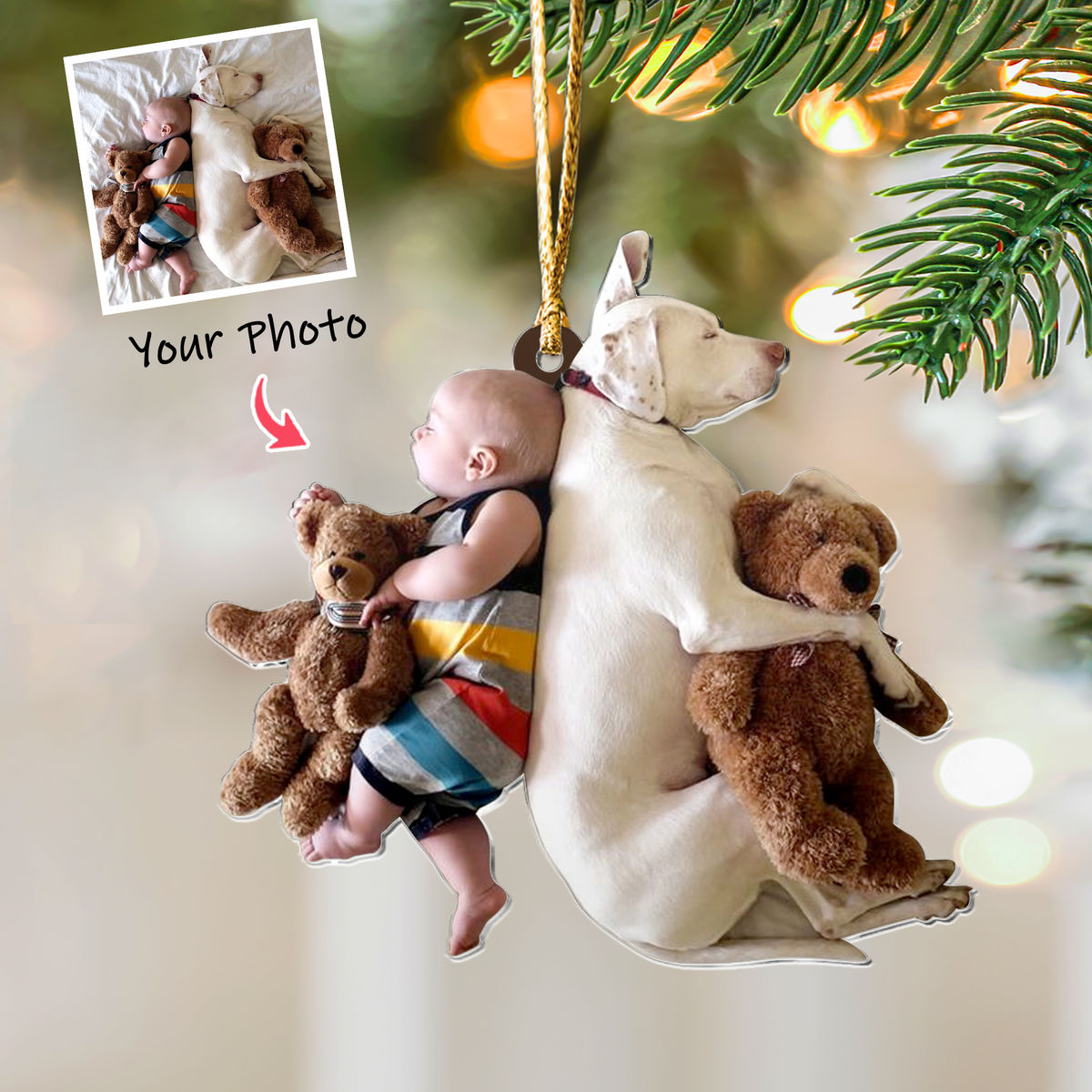 Photo Background Removal - Custom Ornament from Photo - Pet and Baby Ornament from Photo - Christmas Gifts