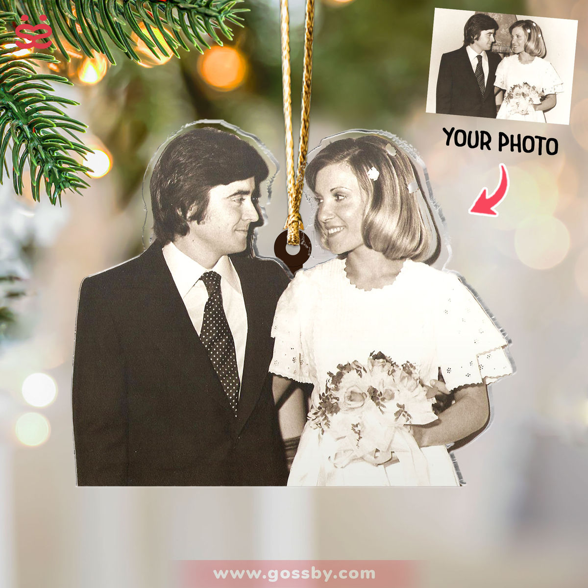 Photo Background Removal - Customized Your Photo Ornaments - Gift for Women - Christmas Gift - Couple Photo Gifts, Christmas Gifts for Couple