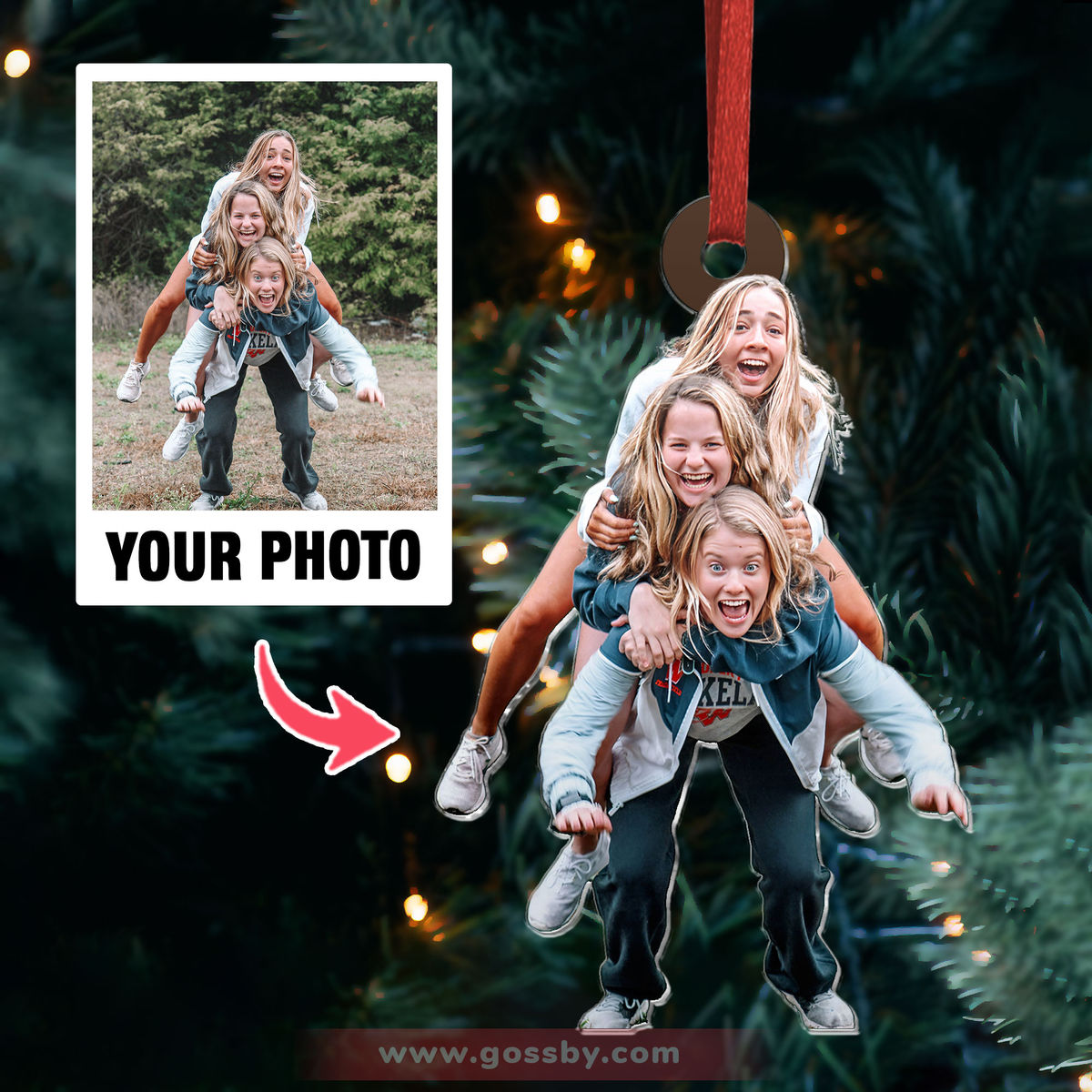 Photo Background Removal - Customized Your Photo Ornaments - Gift for Women - Gift for Men - Couple Photo Gifts, Christmas Gifts for Couple_1