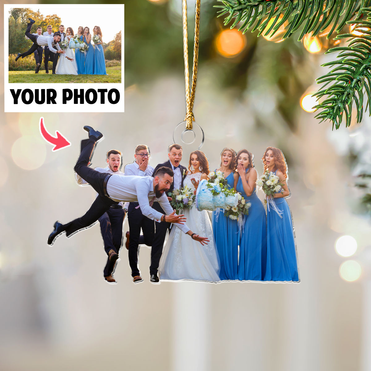 Customized Your Photo Ornaments - Wedding Ornament from Photo - Couple Photo Gifts, Christmas Gifts for Couple