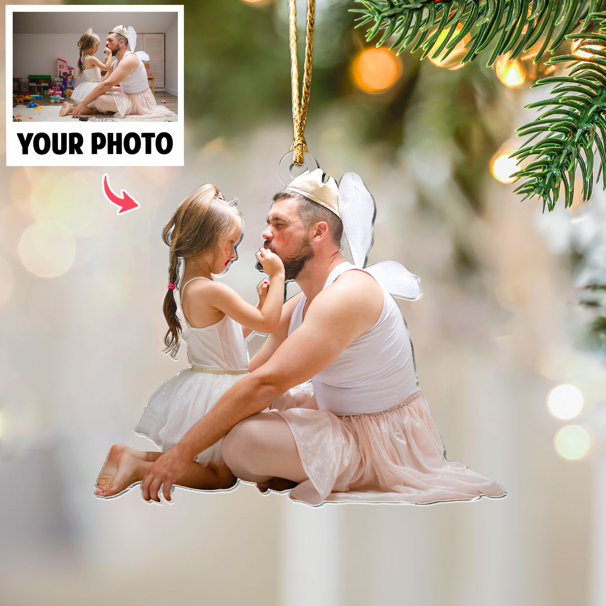 Photo Background Removal - Custom Ornament from Photo - Family Ornament from Photo - (H5)