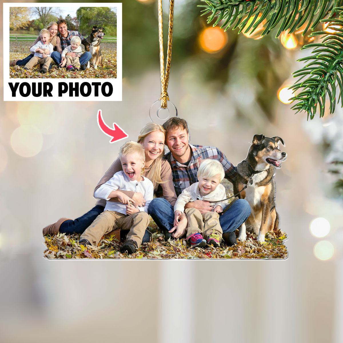 Photo Background Removal - Christmas Ornament from Your Photo - Gift for Women - Gift for Men (H9)
