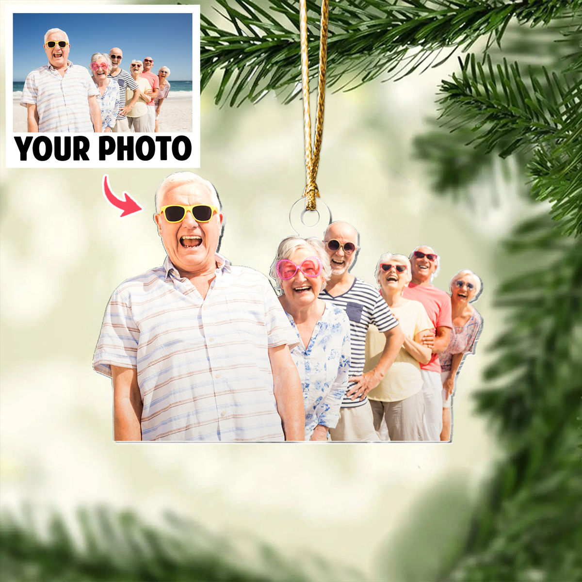 Photo Background Removal - Christmas Ornament from Your Photo - Gift for Women - Gift for Men (H9)_1