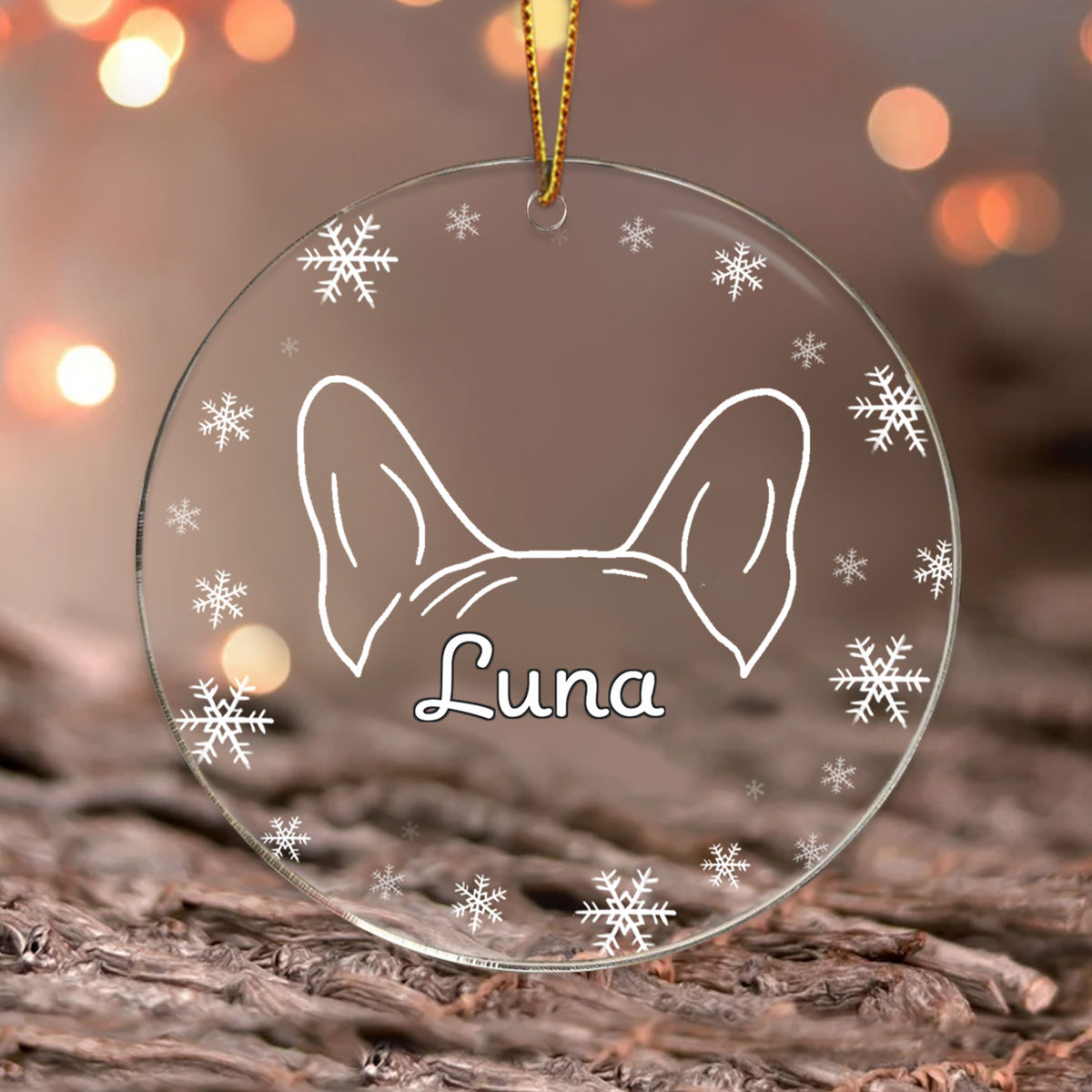 Acrylic Circle Ornament - Dog Lovers Gift - Dog Keepsake - Custom Christmas Gifts (1205F2)