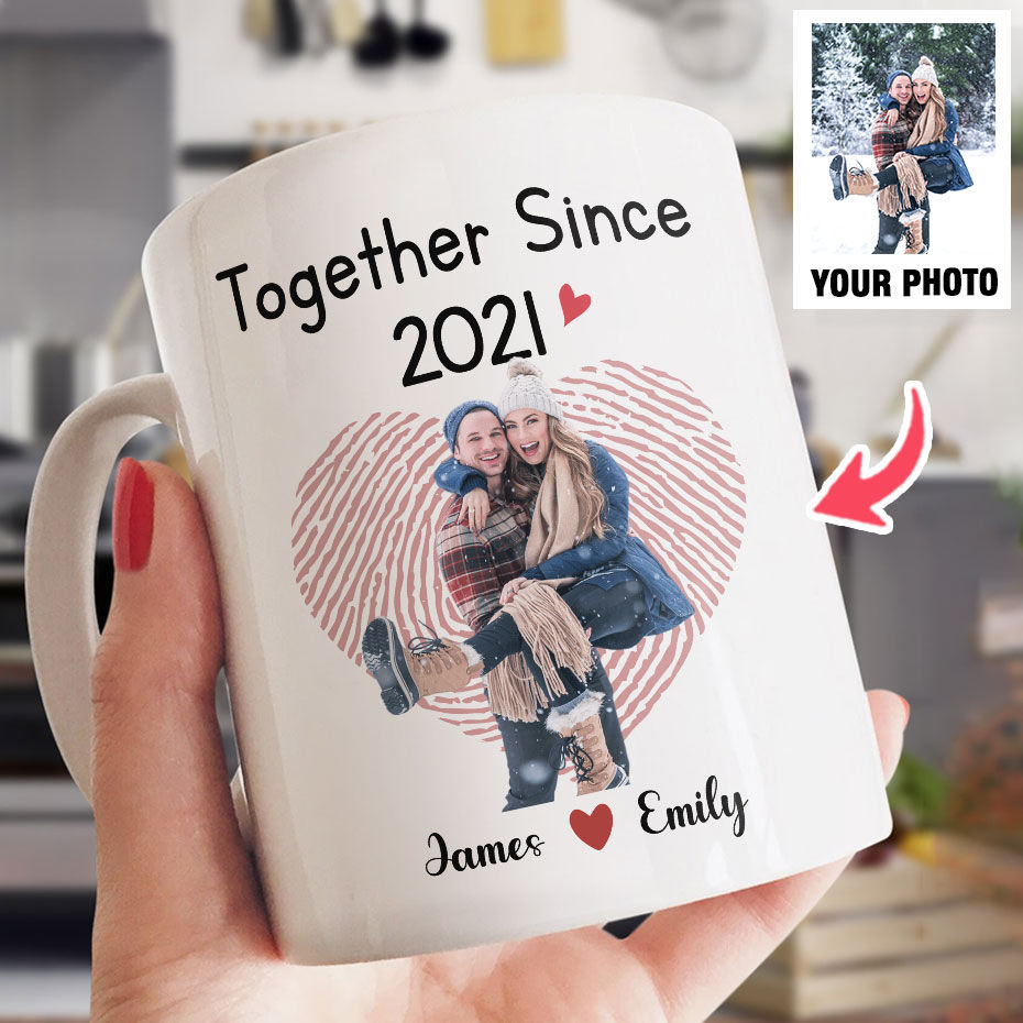 Photo Mug - Customized Your Photo Mug - Gift For Couple - Together Since 2024 - Couple Photo Gifts, Christmas Gifts_1