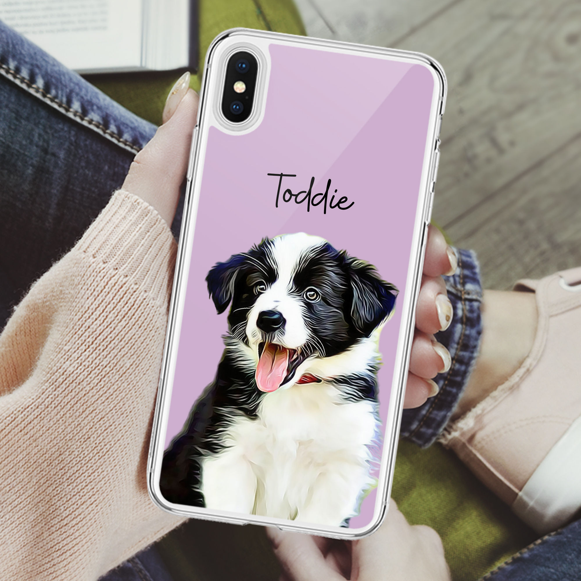Society6 iPhone4/4S,5用 Die Young by Galvanise The Dog Custom 4 Dog Faces iPhone Phone Case, Personalized Dog Gifts