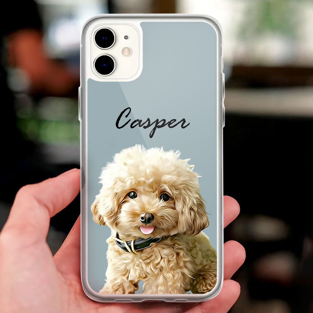iPhone Case - Dog Lover Gifts - Pet Lover Gifts - Dog Portrait - Digital Oil Painting - Custom Phone Case From Photo_4