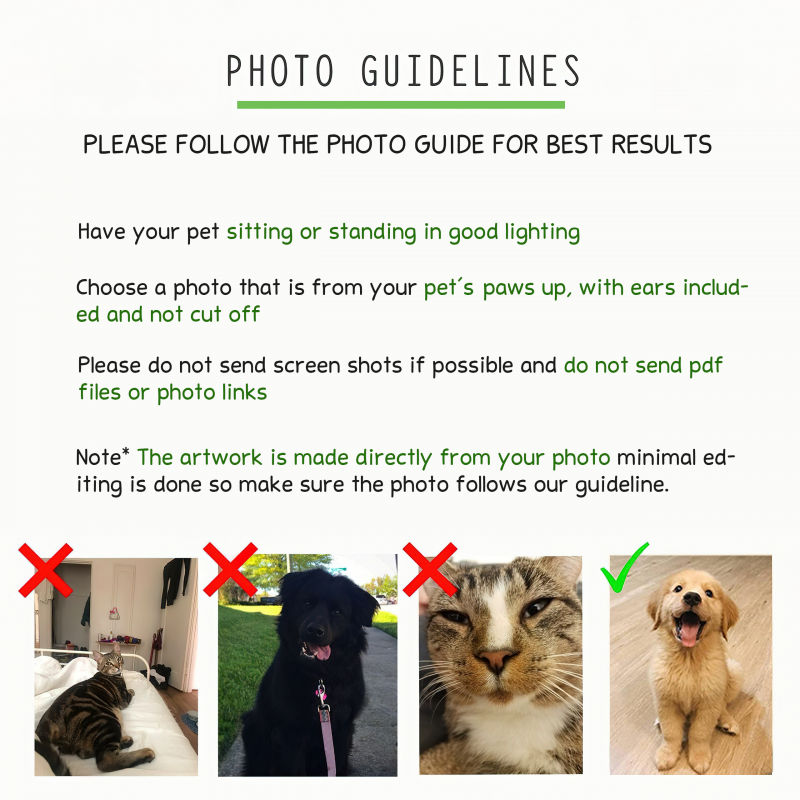 Portrait Canvas - Pet Dog Cat Lover Gifts - Whimsical Portrait -  Custom Pet Dog or Cat Portrait from Photo (B)_1