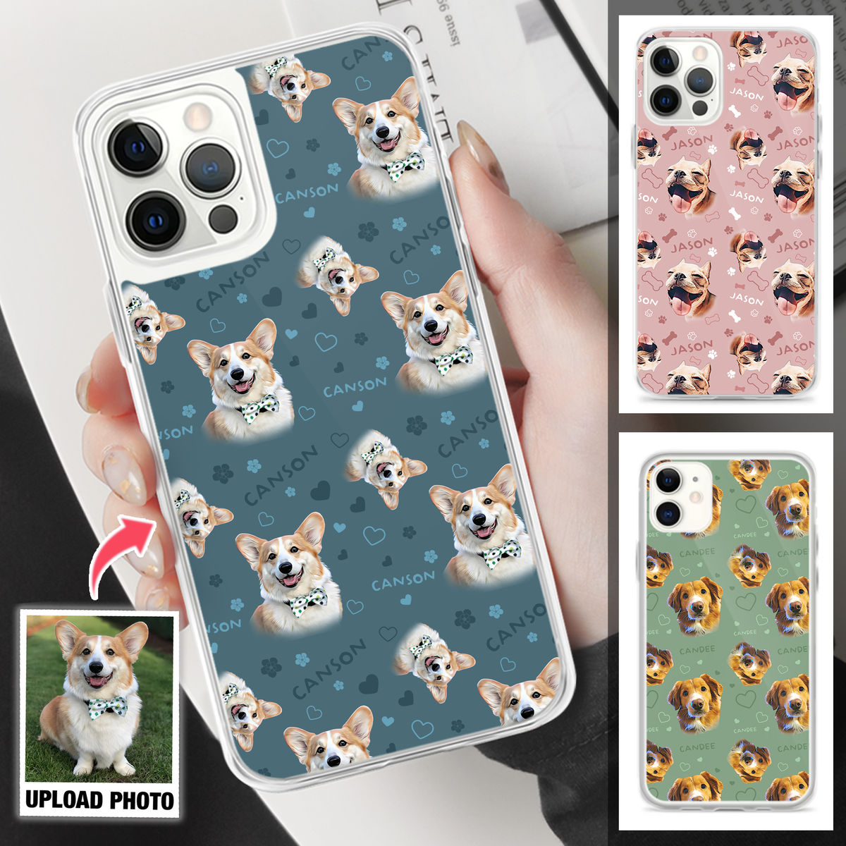 Custom Phone Case From Photo - iPhone Case - Pet Lover Gifts - Dog Portrait Pattern - Digital Oil Painting